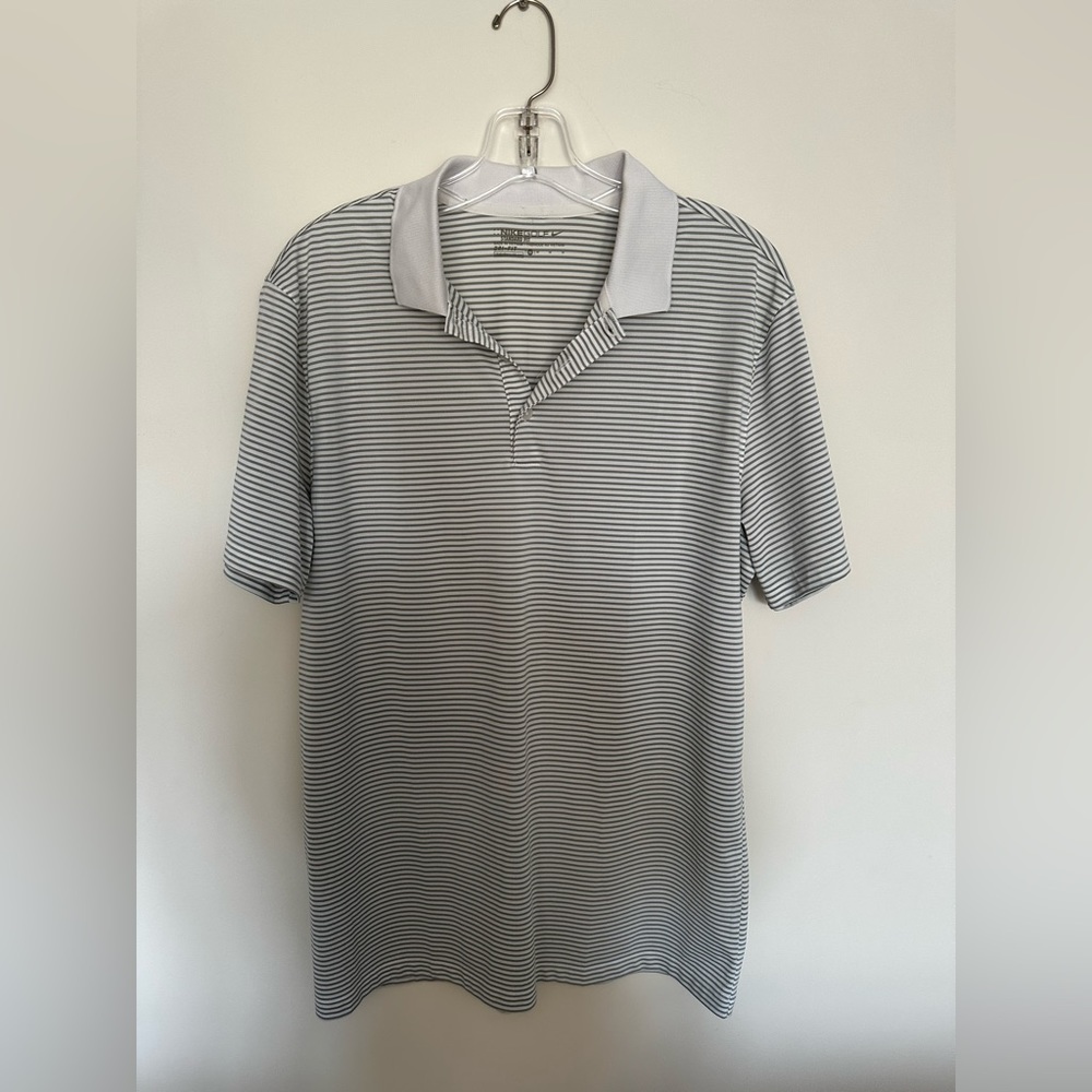 Nike Golf Performance Polo Grey and White Striped